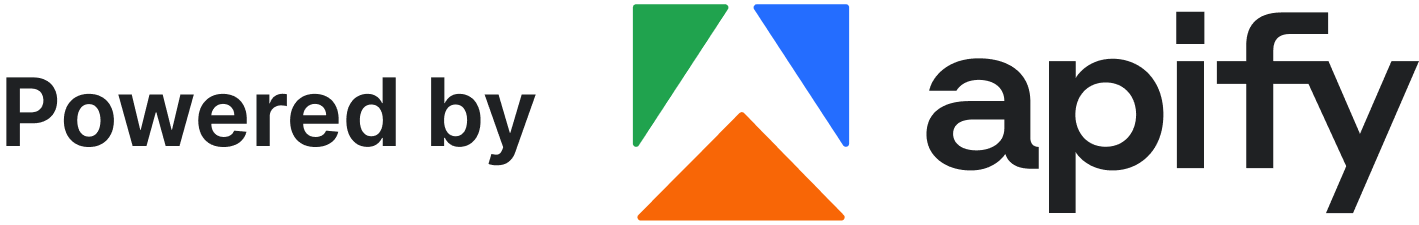 Powered by Apify web scraping and automation