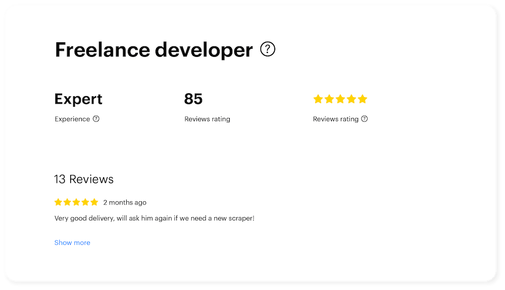 Developer review