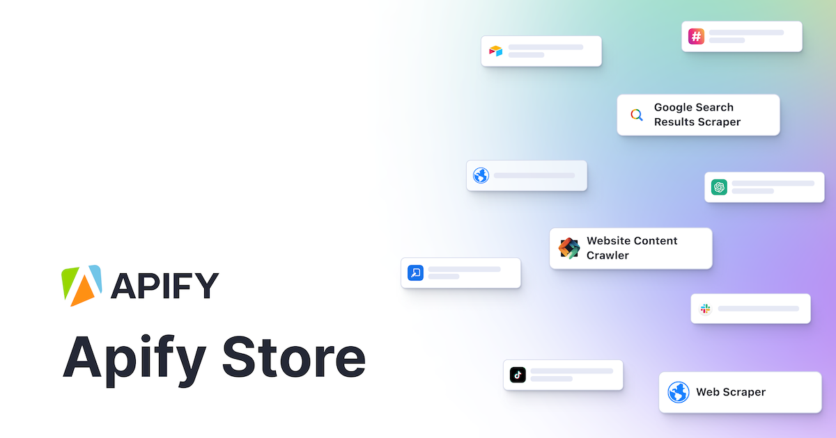 Apify Store - 4,000+ web scraping and automation tools · Apify