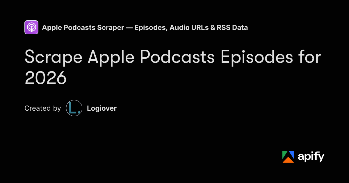 Coding Example In Research Transcript Scrape Apple Podcasts Episodes for 2026 · Apify
