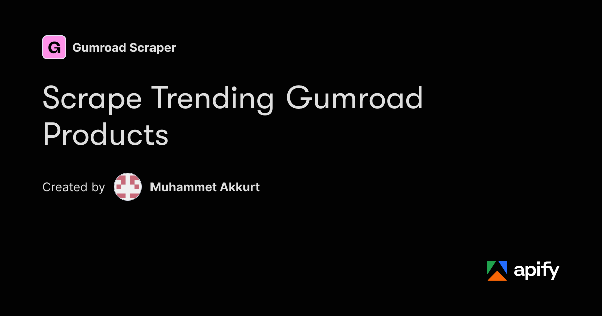 Data Sorting Files Scrape Trending Gumroad Products · Apify