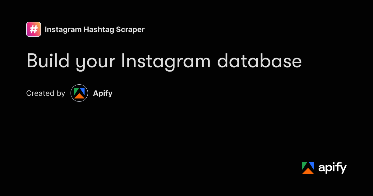 Coding Example In Research Transcript Build your Instagram database · Apify