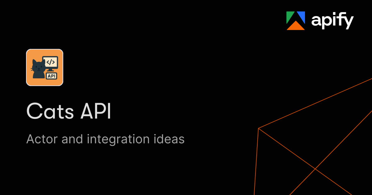Cats API · New ideas · Apify