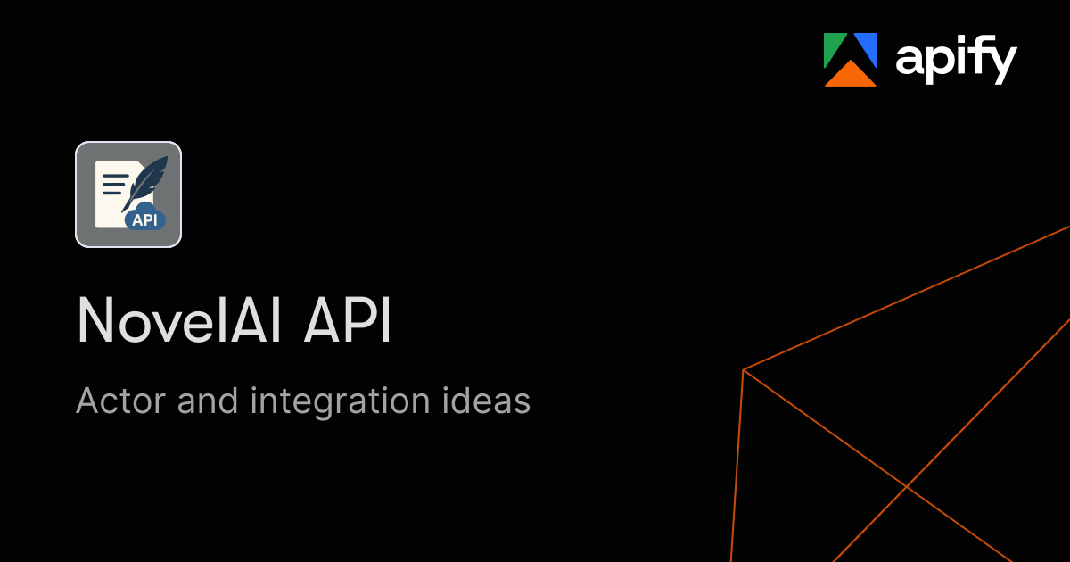 NovelAI API · New ideas · Apify