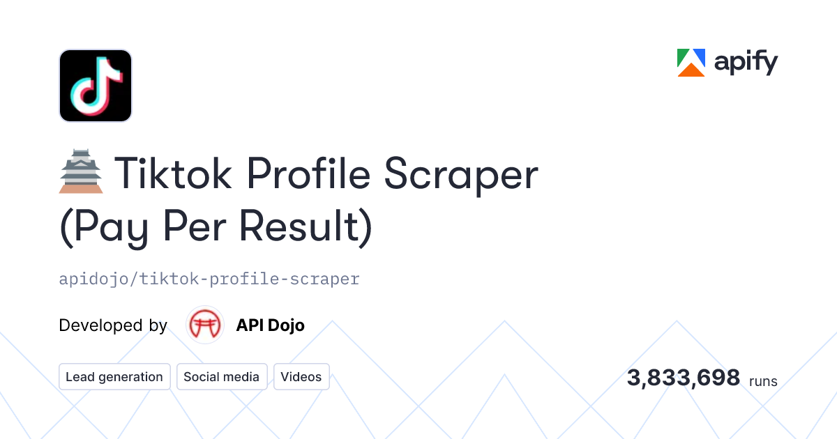 Tiktok Profile Scraper