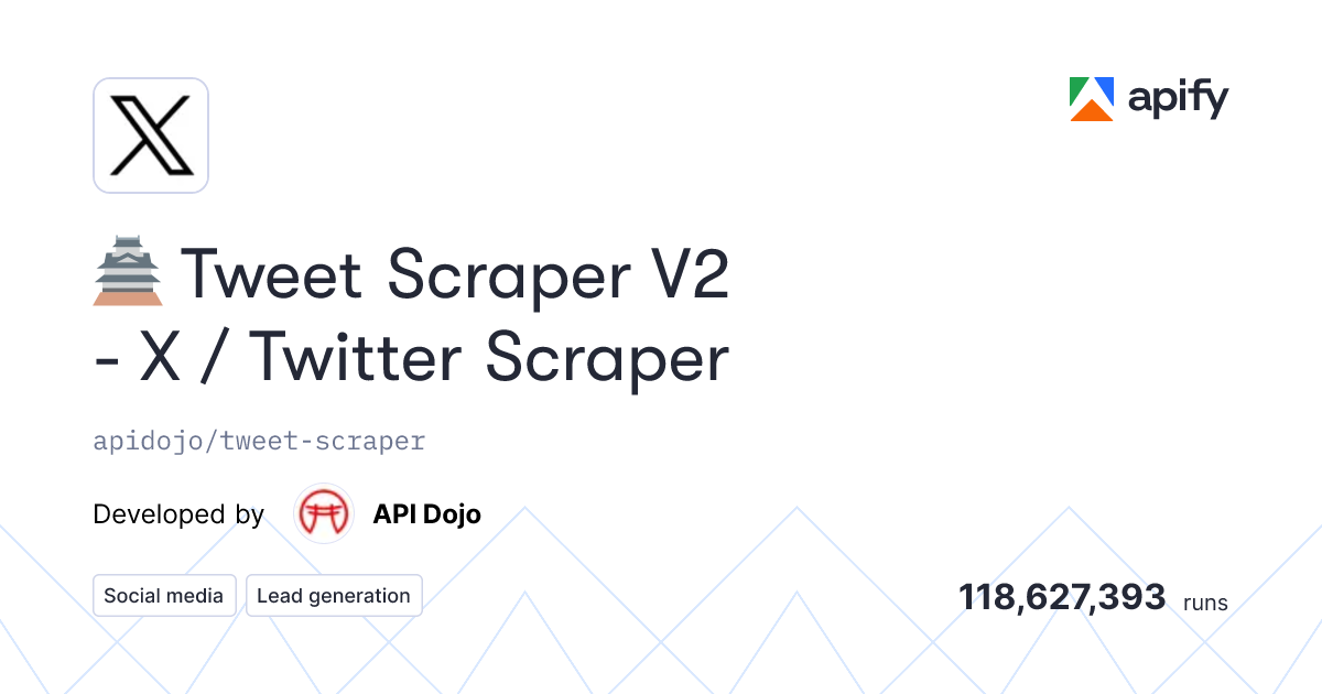 Tweet Scraper V2 - X / Twitter Scraper