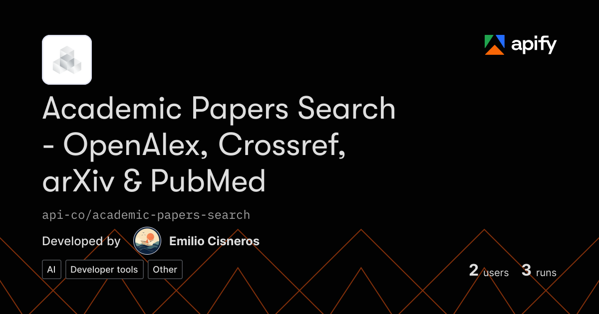 Ip Coding Internship Coding Paper Academic Paper Search API: OpenAlex, arXiv, PubMed, Crossref API in ...