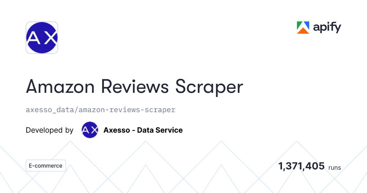 Amazon Reviews Scraper Overview