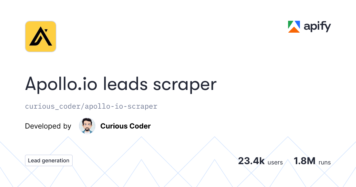 Actor finished with an error · Issues · Apollo.io leads scraper · Apify