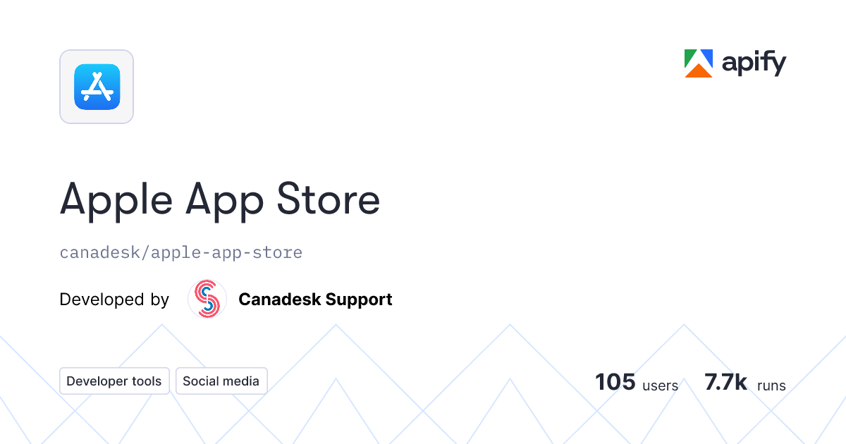 Apple App Store API in JavaScript · Apify
