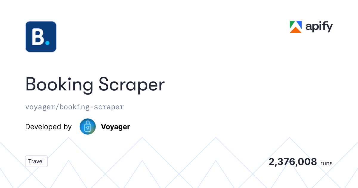 Booking Scraper on Apify