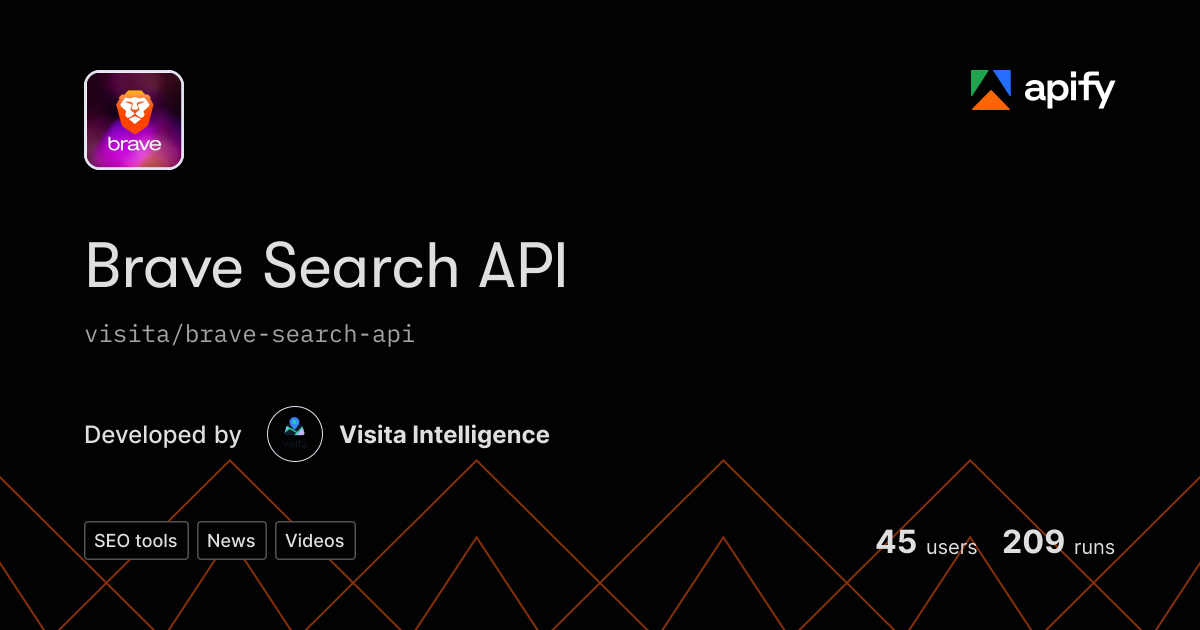 Brave Search API API in Python · Apify