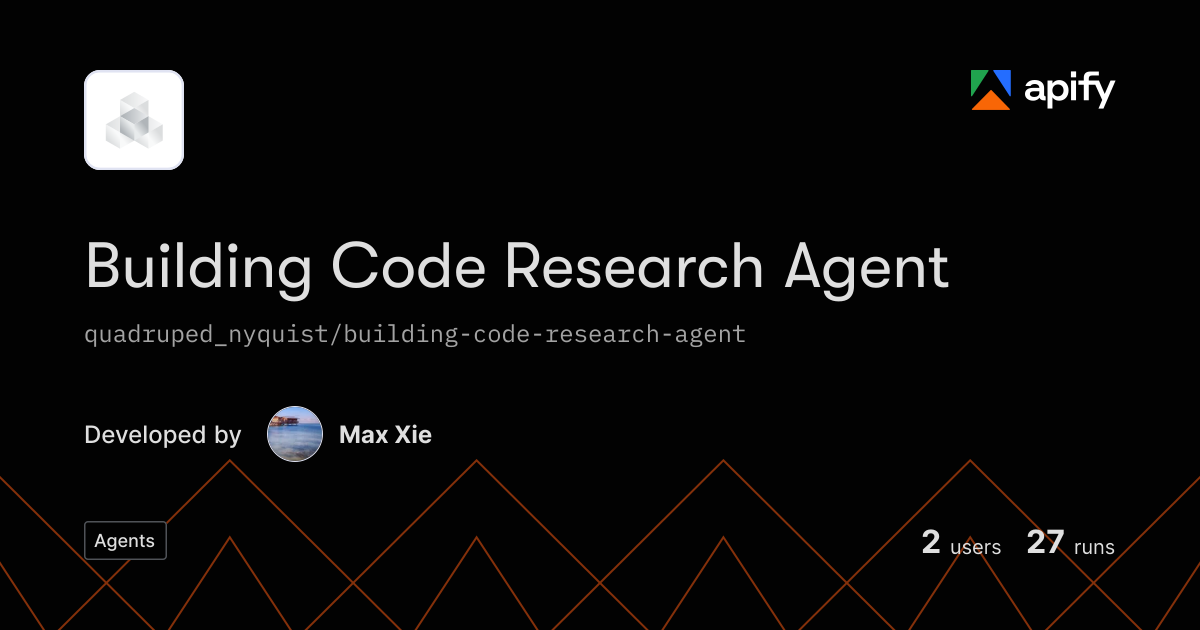 Building Code Research Agent · Apify