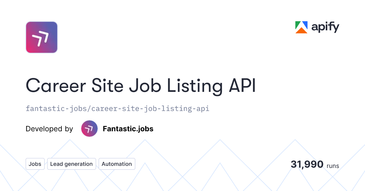 Career Site Job Listing API