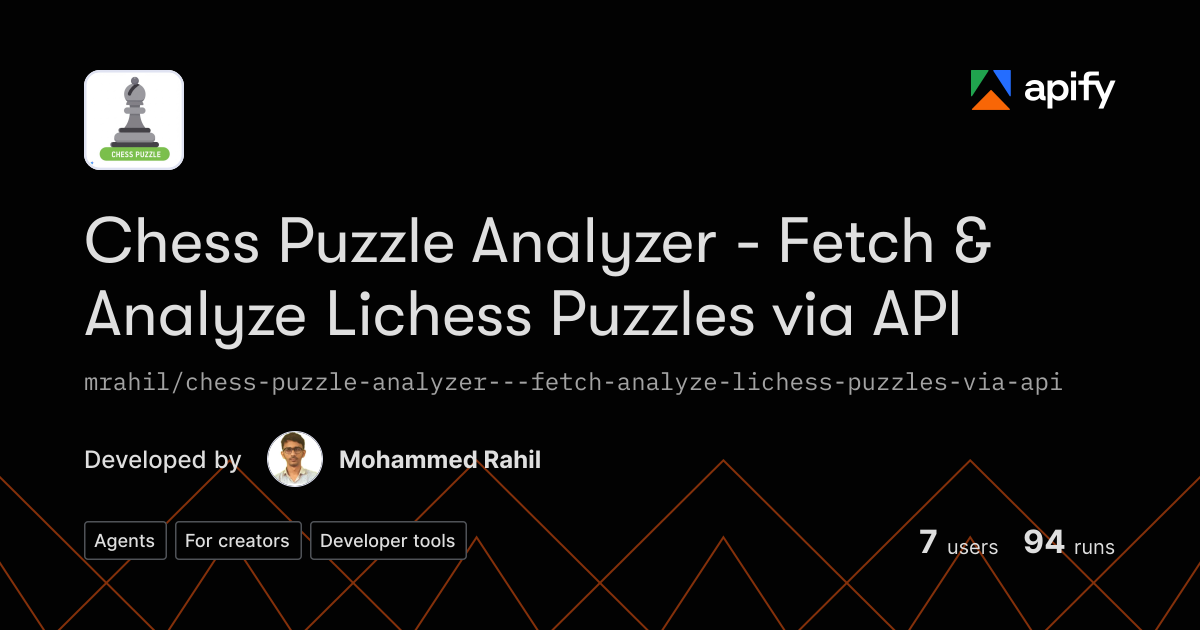 Puzzle Api Chess Puzzle Analyzer - Fetch & Analyze Lichess Puzzles via API API ...