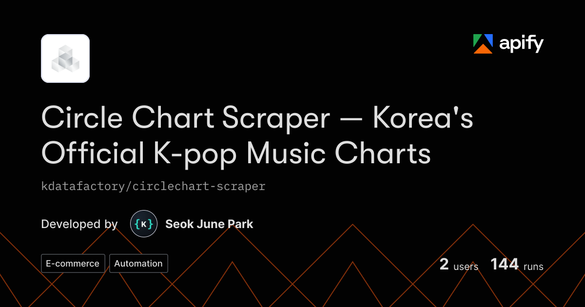 Python Charts Professional Circle Chart Scraper — Korea's Official K-pop Music Charts · Apify