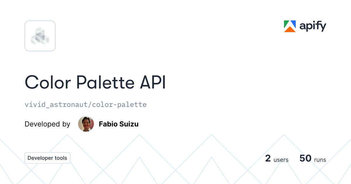 Color Palette API API · Apify