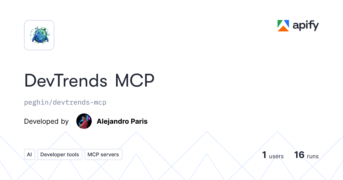 DevTrends MCP – Real-Time Developer Intelligence for AI Coding Assistants