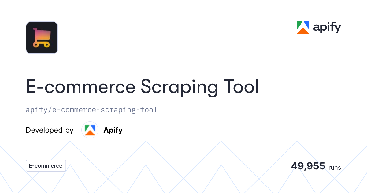 Apify E-commerce Scraping Tool