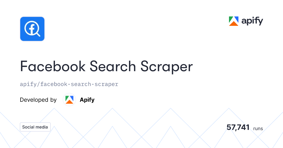 Apify Facebook Search Scraper Logo