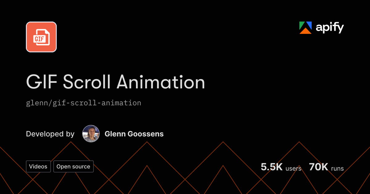 Computer Scroll Gif Create animated GIFs of any scrolling web page · Apify