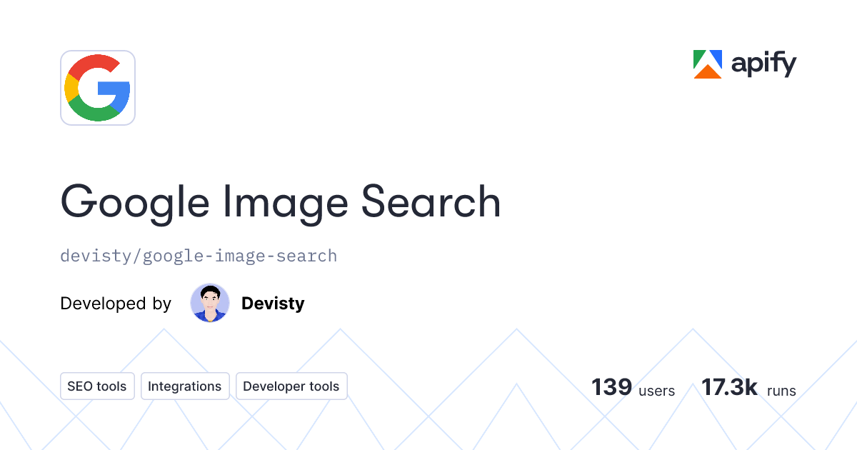 Google Image Search API in JavaScript · Apify