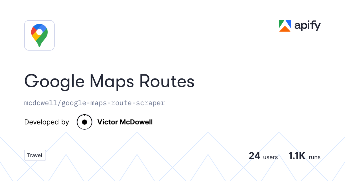 Google Maps Routes API · Apify