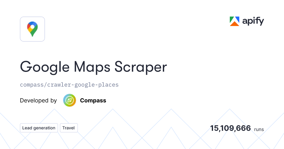 Apify Google Maps Scraper