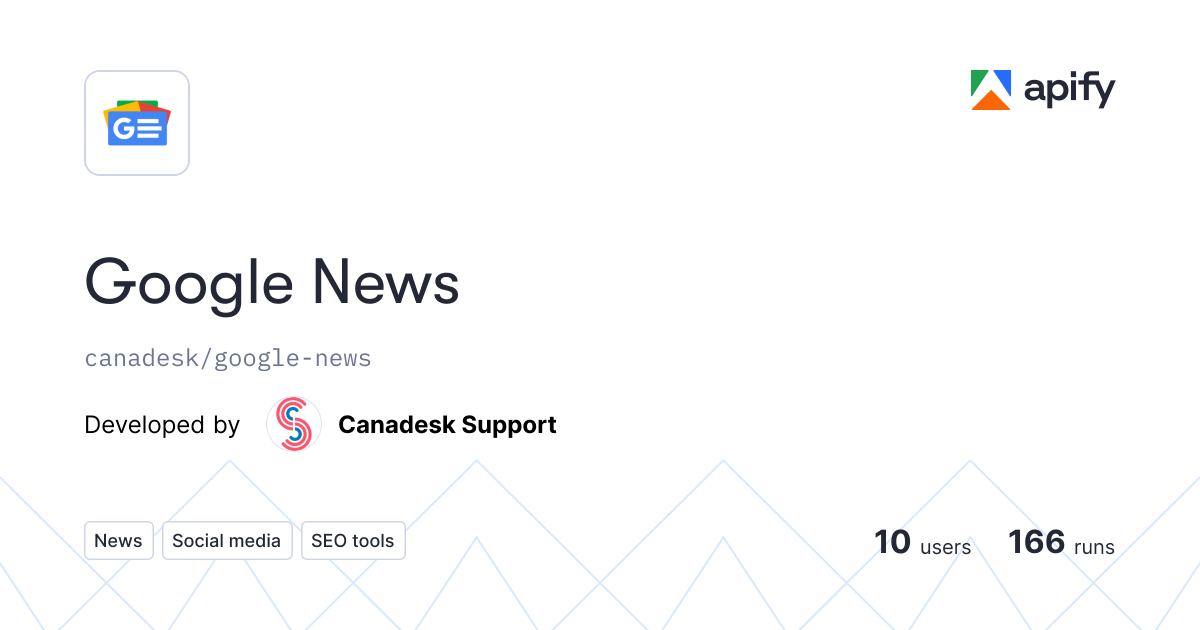 Google News API in Python · Apify