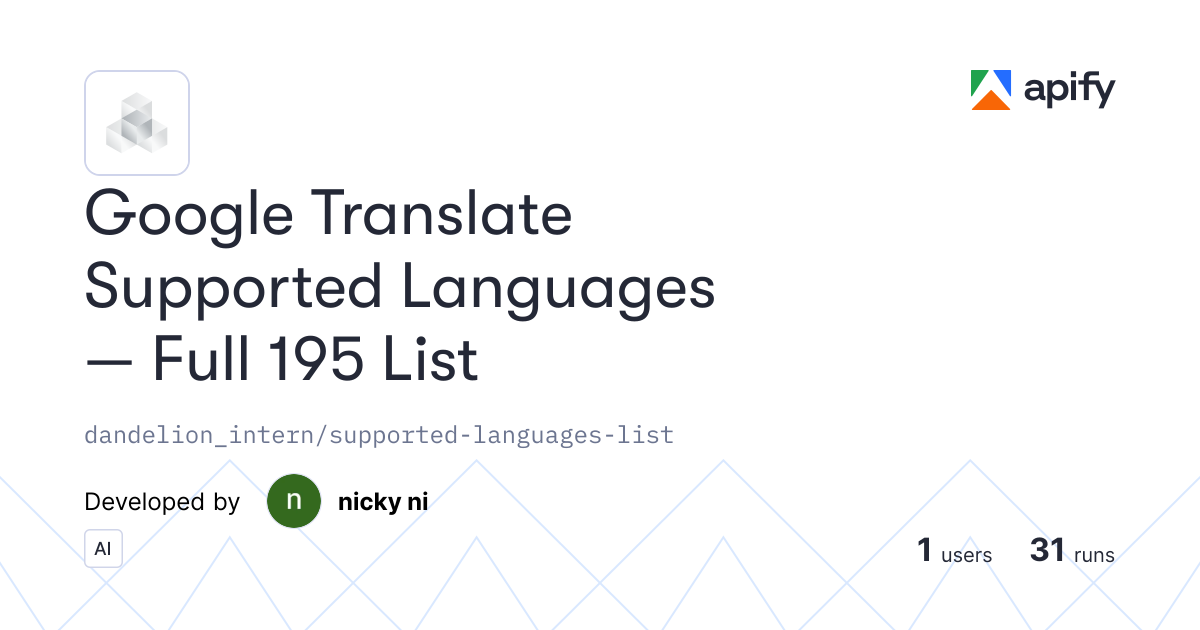 Google Translate Supported Languages — Full 195 List API [DEPRECATED ...
