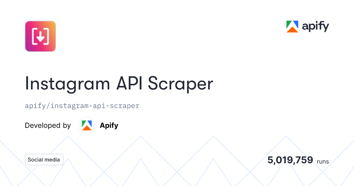 Instagram API Scraper
