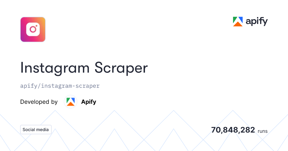 Apify Instagram Scraper