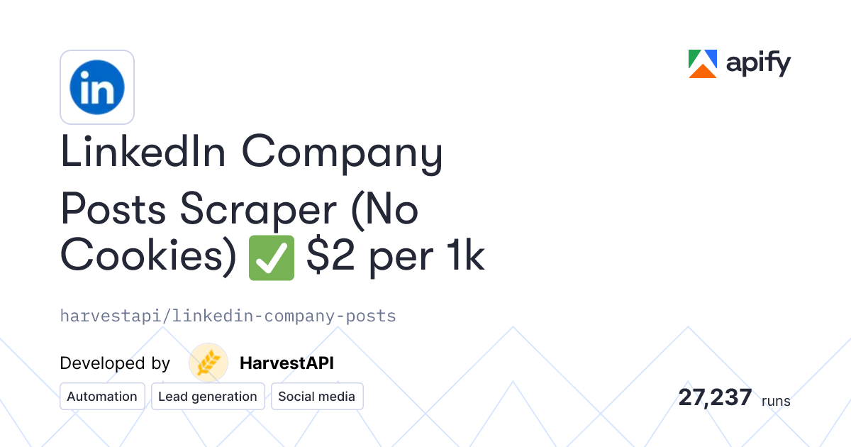 LinkedIn Company Posts Scraper