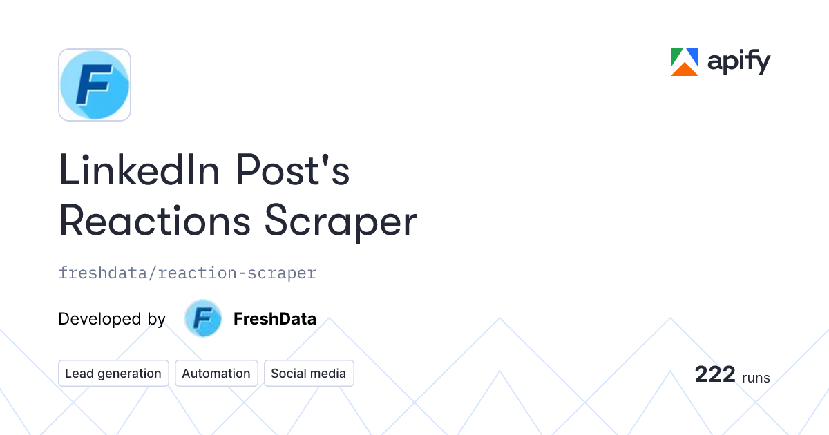 LinkedIn Post's Reactions Scraper