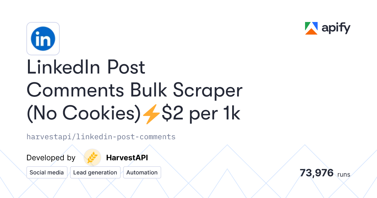 LinkedIn Post Comments Bulk Scraper