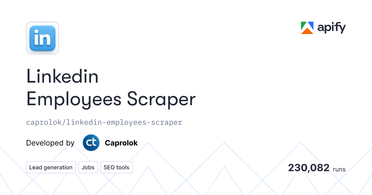 Linkedin Employees Scraper Apify Actor