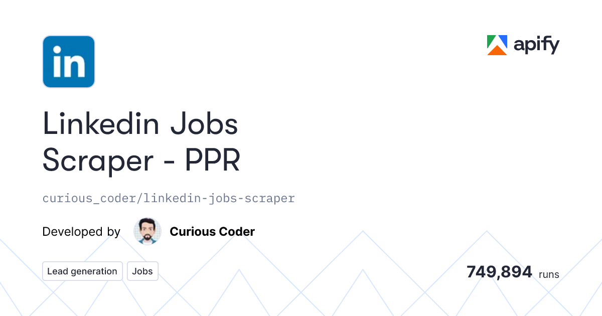 Linkedin Jobs Scraper Apify Actor