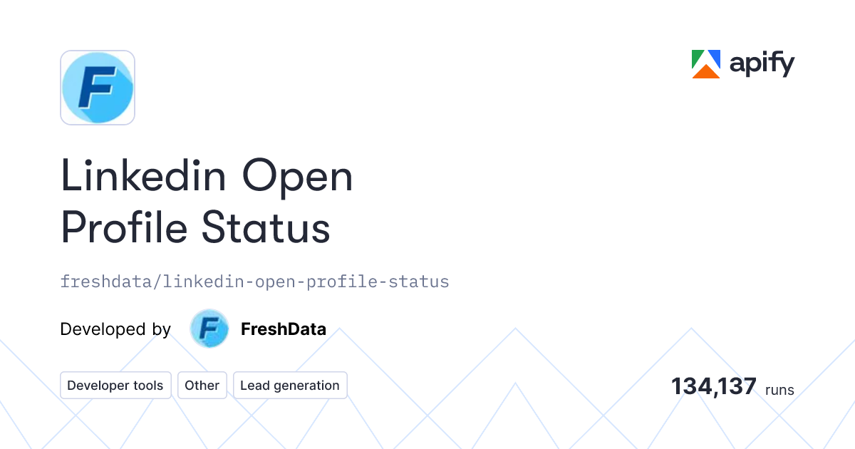 Linkedin Open Profile Status Scraper