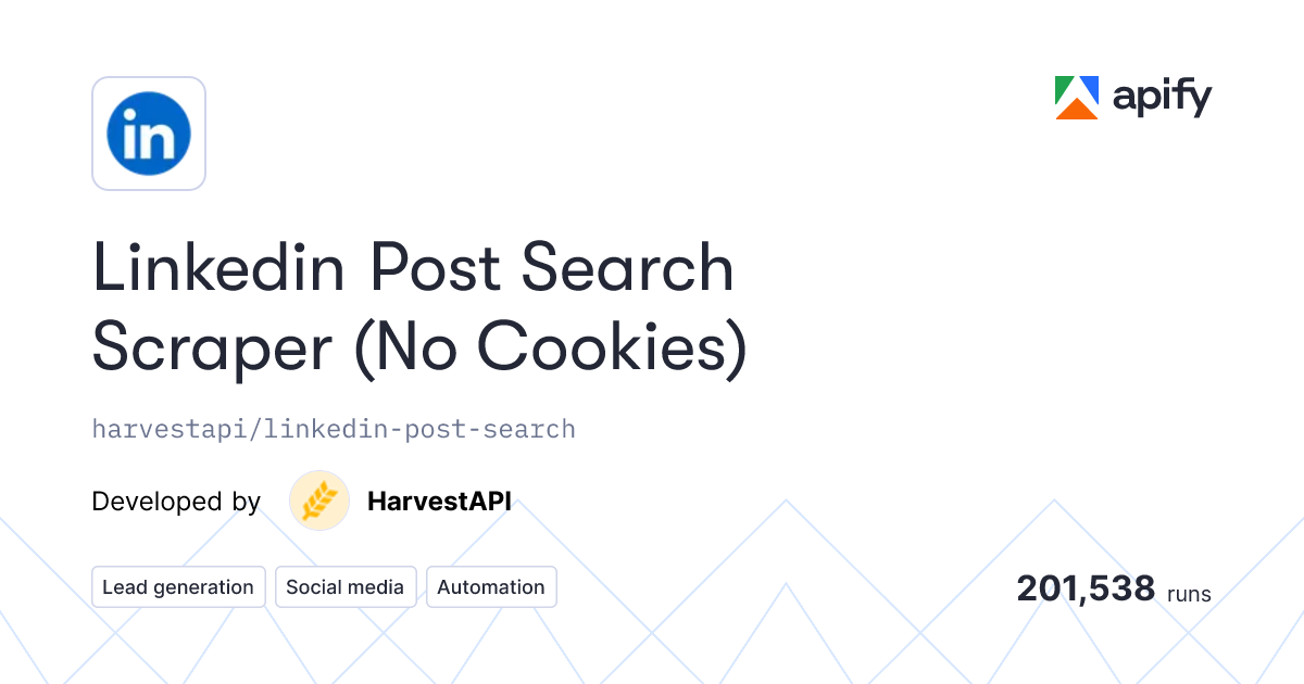 Linkedin Post Search Scraper