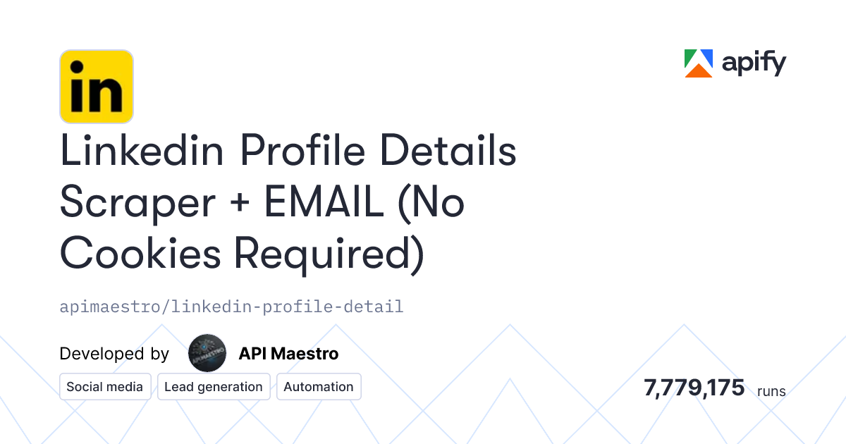 LinkedIn Profile Details Scraper + EMAIL (No Cookies Required)
