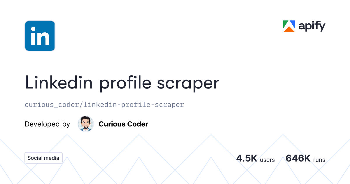 Linkedin profile scraper · Apify