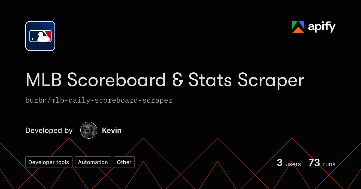 Baseball Api MLB Live Scores API · Apify