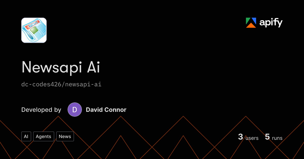 Input · Newsapi Ai · Apify