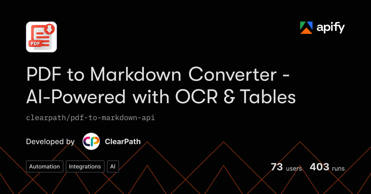 Code For Beginners Pdf PDF to Markdown Converter - AI-Powered with OCR & Tables API · Apify