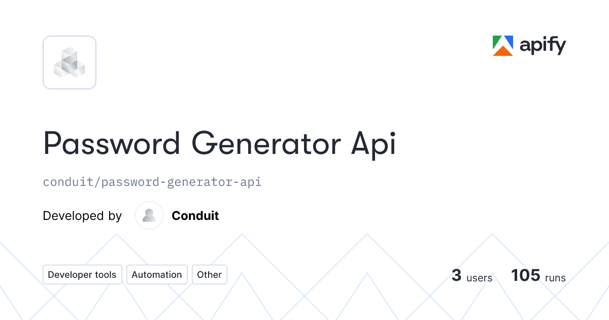 Password Generator API