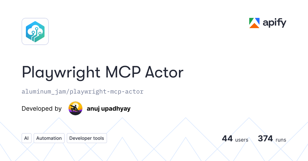 Playwright MCP Actor · Apify