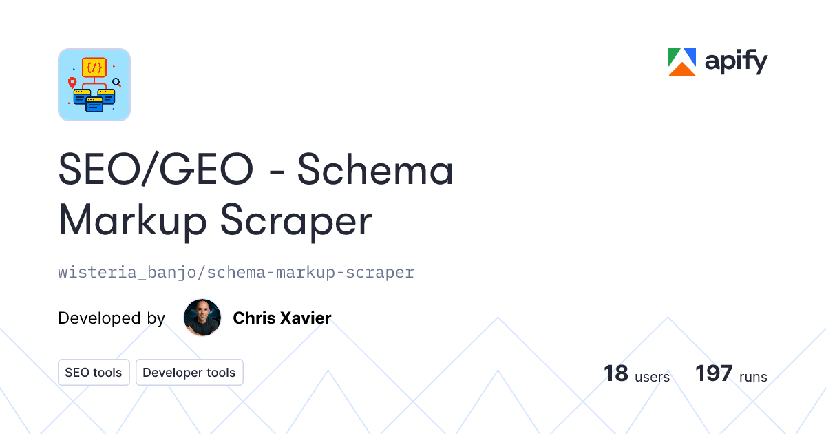 Schema Markup Extractor API in Python · Apify
