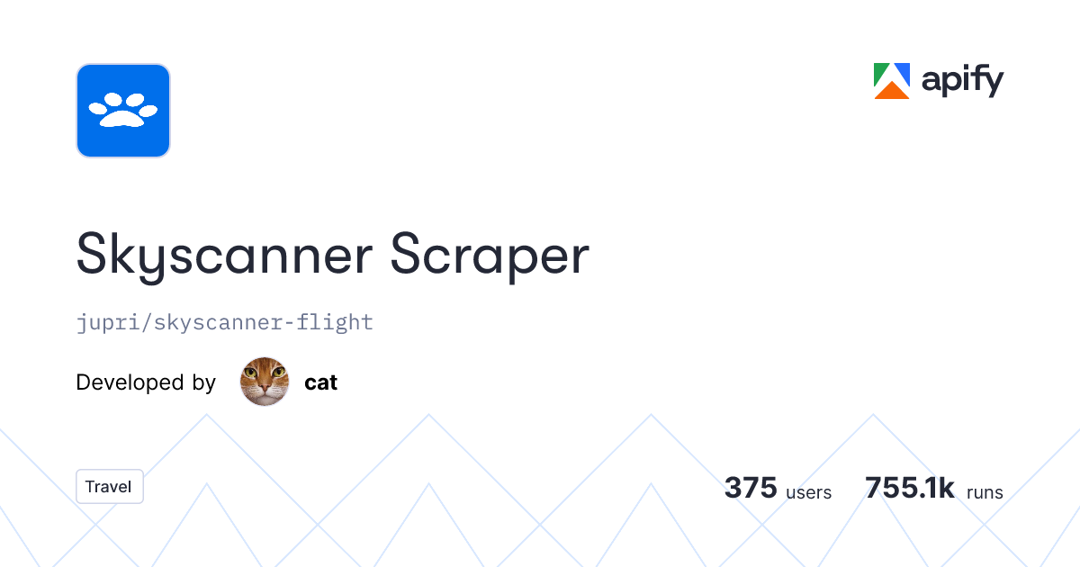Skyscanner Scraper API in Python · Apify