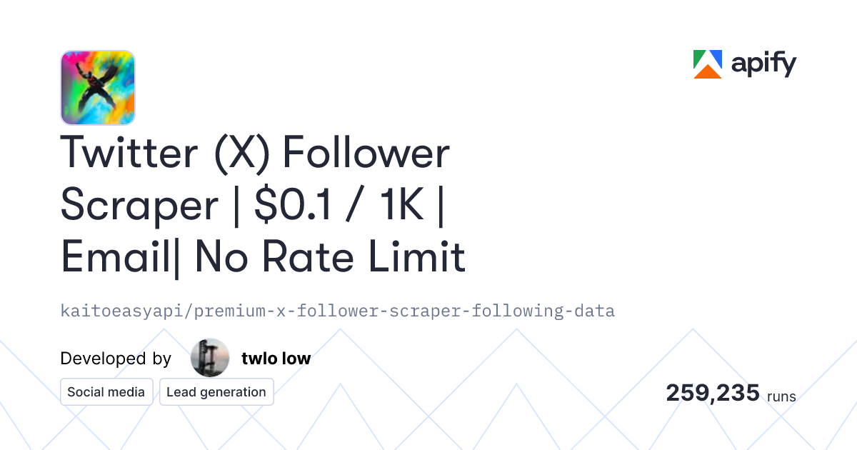 Twitter Follower Scraper
