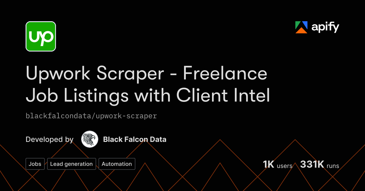 Upwork Freelance Data API — Client Spend, Budget & Rating API in Python ...